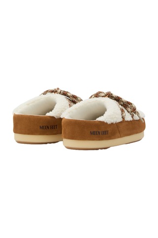 Whisky Off White Terlik Kadın 80d1470100-ma03 Moon Boot Evx Mule Shearling Whisky/off White Çok Renkli