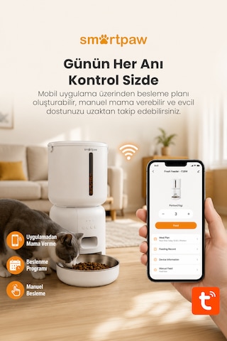 Smartpaw Fresh Feeder Akıllı Otomatik Mama Kabı Distribütör Garantili