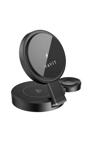 Havit W3100 Katlanabilir Kablosuz Şarj Cihazı 15w - Siyah