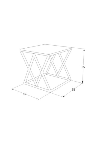 Wanda Paslanmaz Metal Yan Sehpa