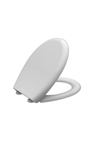 Pls Leylak Yavaş Kapanan Klozet Kapağı Üstten Sıkma Altın - Beyaz