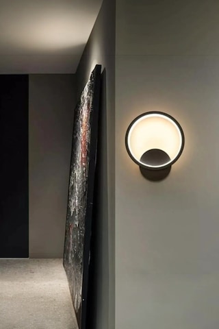 Aura Siyah Renk Gün Işığı Ledli Hol Banyo Mutfak Duvar Aplik Siyah