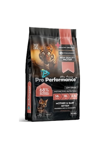 Pro Performance Mother Baby Kitten Somonlu Ve Pirinçli Anne Yavru Kedi Mamsı 15 Kg 124-10021.06