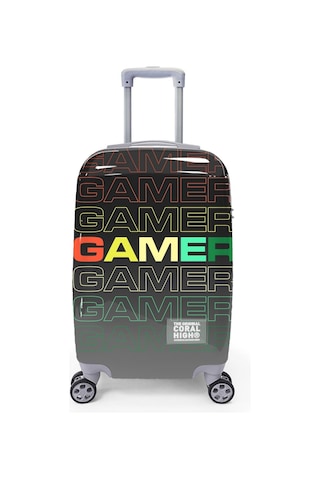 Coral High Gamer Desenli Kabin Boy Valiz 50cm 16546 Çok Renkli