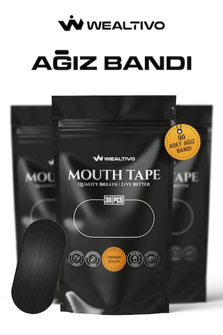 Ağız Bandı 90 Adet, Ağız Kapama Bandı Ile Horlama Önleyici Uyku,