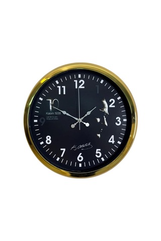 Gold Cumhuriyet Mirası 36 Cm Metal Duvar Saati Çok Renkli