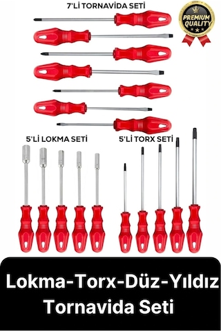 Özel Üretim Dayanıklı Yüksek Kalite Ev İş Tamir Tadilat Lokma Torx Düz Yıldız Tornavida Seti Takımı