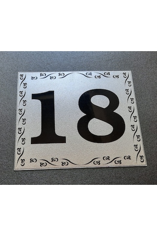 Kapı Numarası 10x12 cm Kendinden Yapışkanlı No:18