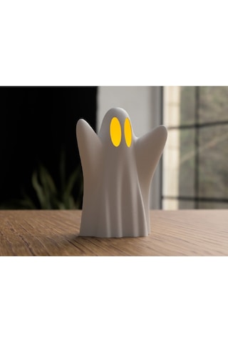 Cadılar Bayramı Hayaleti 12 Cm Mumsuz Beyaz