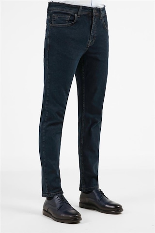 İmza Lacivert Gabardin 5 Cep Düz Paça Casual Slim Fit Pamuklu Denim Pantolon 1023255164 Lacivert