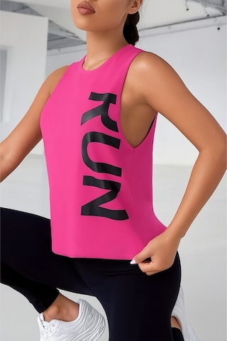 Ghassy Co. Kadın Run Nefes Alabilir Koşu Egzersiz Kolsuz Spor Atlet Pembe