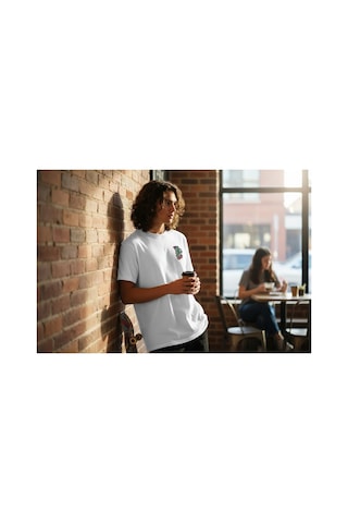Urbantrendstore Unisex Baskılı Casual Sade Basic Yazlık Beyaz Tshirt Oversize Fit Rahat Geniş Salaş T-shirt Günlük Tişört Beyaz