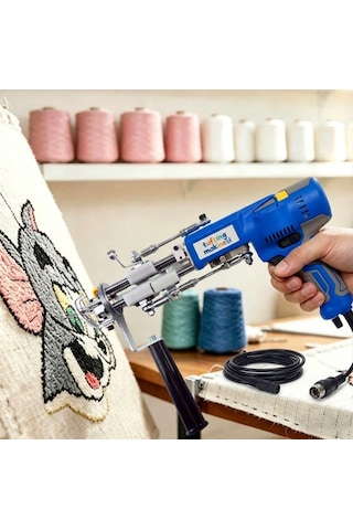 Ak-v Tufting Tabancası - Tufting Makinesi Mavi