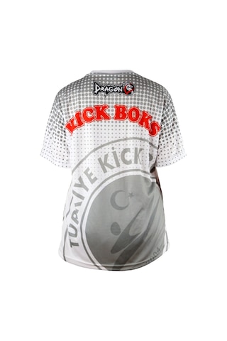 Dragondo Kf2024 Kick Boks Tişörtü Beyaz Kick Boxing Tshirt Beyaz