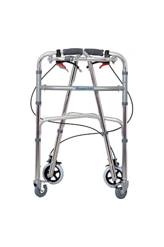 Hasta Tekerlekli Katlanır Walker 4 Tekerli Katlanır Frenli Yürüteç