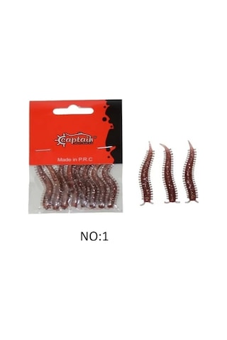 Captain Ajibishi Silk Worm 5.5cm Lrf Silikon Yem 8'li