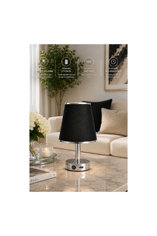 Minimalist Masa Üstü Led Kablosuz Pilli Abajur