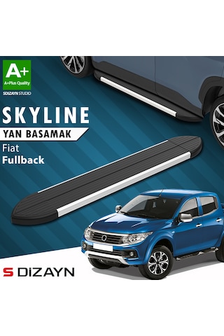 S-dizayn Fiat Fullback Skyline Aluminyum Yan Basamak 193 Cm 2016-2019 A+ Kalite