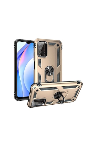 Xiaomi Redmi Note 9 4G Kilif Zore Vega Yüzüklü Standli Zirh Kilif 556719442