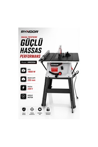 Heilber Hm255t Profesyonel Tezgah Üstü 255mm 1800w Pro Ahşap Tahta Kesme Makinesin-45 Derece Açılı