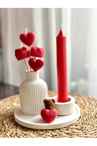 Kbr Design Candles Sevgililer Gününe Özel Kokulu Mum Seti