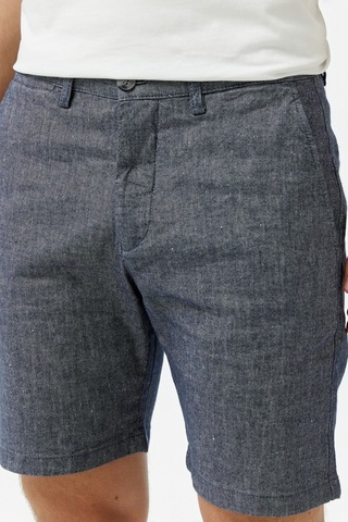 Lacoste Men's Slim Fit Bermuda Shorts Erkek Dar Kesim Keten Bermuda Şort Lacivert