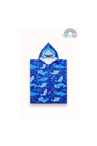 My Kids Wear Erkek Çocuk Deniz Kombini 3 Lü Set Mayo, Havlu Ve Bone 12582 Gri - Turuncu
