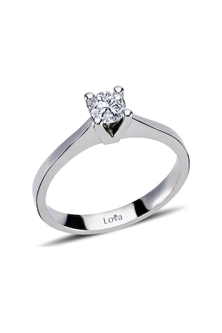 Lova F Renk 0,32 Karat Pırlanta Tektaş Yüzük - Hrd - 1050041