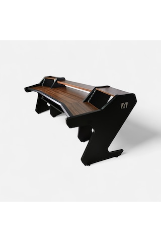 Monodesk Pro Edition Stüdyo Masası Mat Siyah & Latin Ceviz 260 Cm. Siyah - Ceviz