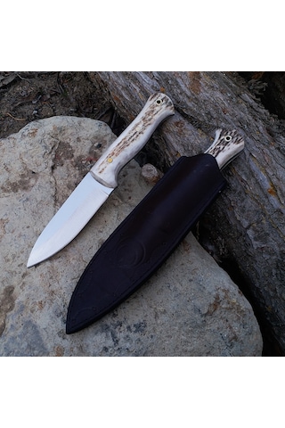 Bushcraft Av Avcı Doğa Kamp Bıçağı Kahverengi - Gümüş