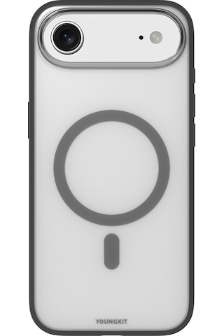 Apple Uyumlu iPhone 17 Air Kılıf M-safe Şarj Özellikli Youngkit Clear Serisi Kapak Siyah Siyah