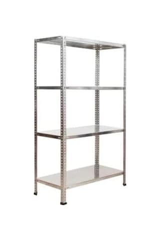 Galvanizraf 4 Katlı Galvaniz Çelik Raf Arşiv Rafı Depo Rafı Kiler Rafı 31x60x150 Çok Renkli
