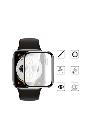 Watch 44mm Mkst Mat Eko Pmma Pet Saat Ekran Koruyucu - Siyah