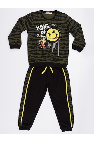 Denokids Mushi Grafiti King Erkek Çocuk Eşofman Takım Çok Renkli