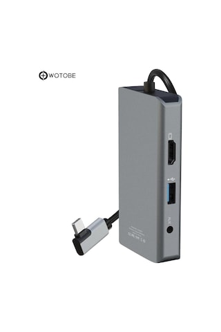 9 Portlu Kablosuz Şarjlı Usb-c Hdtv Hdmı Pd Sd Tf Rj45 Vga Dönüştürücü Adaptör