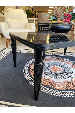 Akset Orta Sehpa Lüx Siyah Mermer Full Siyah