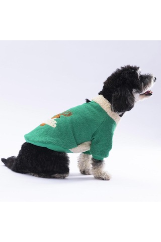 Yeşil Alaska Kedi Köpek Sweat- Kedi Köpek Kıyafeti
