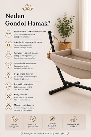 Quero Puanti Gondol Hamak - Mavi
