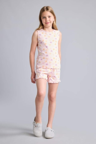 Defacto Regular Fıt Elastik Bel 2li Kalpli Açık Pembe Pijama Takımı Kız Çocuk I0406a826hspn638 Pembe-pn638