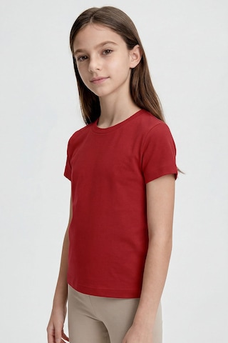 Fiesta O Yaka Standart Fit Basic Unisex Çocuk T-shirt - 11328 Kırmızı