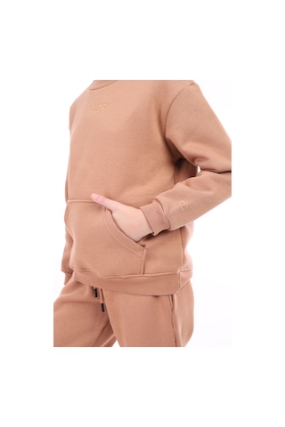 Toontoy Unisex Çocuk Nakışlı Sweatshirt Kahverengi