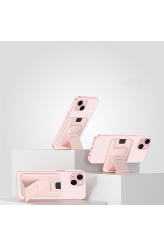 Amazingthing Edition Mag Serisi Fonksiyonel Çok Yönlü Grip Standlı Magnetik Kartlık Pembe