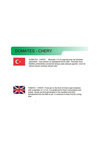 Agrodal Tarım Ata Tohumu Doğal Kahvaltılık Chery Domates 100 Adet Tohum