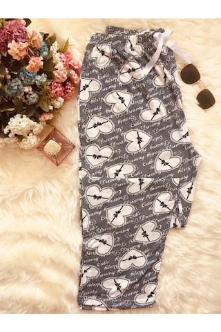 Cepsiz Yazlık Kadın Pijama Altı B9 Gri