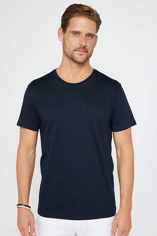 Tudors Erkek Slim Fit Dar Kesim Bisiklet Yaka %100 Organik Pamuk Yumuşak Dokulu Kısa Kol Lacivert Tişört-31081-lacivert Lacivert