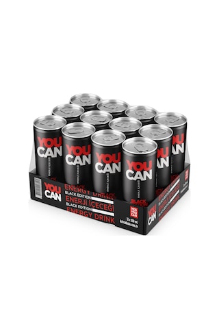 You Can Black Edition Enerji İçeceği 250 ml 12'li