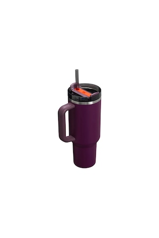 Stanley Kişiselleştirilebilir Quencher Pipetli Paslanmaz Çelik Vakum Yalıtımlı Termos Bardak 1.18 L Özel İsimli Mor