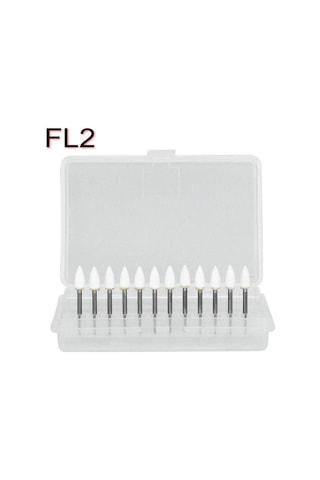 12 Adet/kutu Diş Alev Beyaz Taş Parlatma Fg Burs Aşınma Noktası Bur Fit Yüksek Hızlı El Aleti 1.6mm Fl2