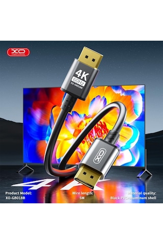 Gb018b Dp - Dp Metal Kablo 4k - 5m Veri Aktarımım Kablosu - 1080p Full Hd Görüntü Aktarıcı