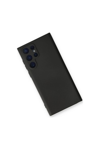 Samsung Galaxy Uyumlu Galaxy S23 Ultra Kılıf Nano İçi Kadife Silikon - Siyah 1
